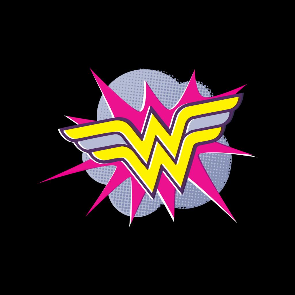 Wonder Woman Pink And Yellow Logo Women's T-Shirt-ALL + EVERY