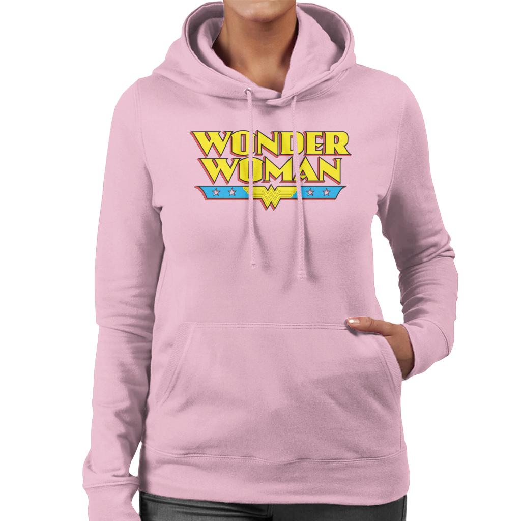 Wonder Woman Yellow Logo Women's Hooded Sweatshirt-ALL + EVERY