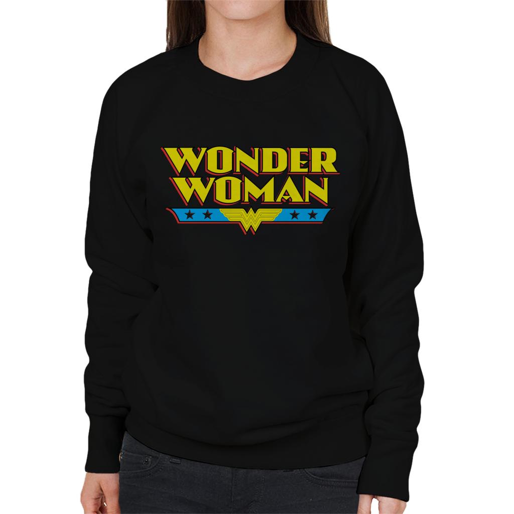 Wonder Woman Yellow Logo Women's Sweatshirt-ALL + EVERY