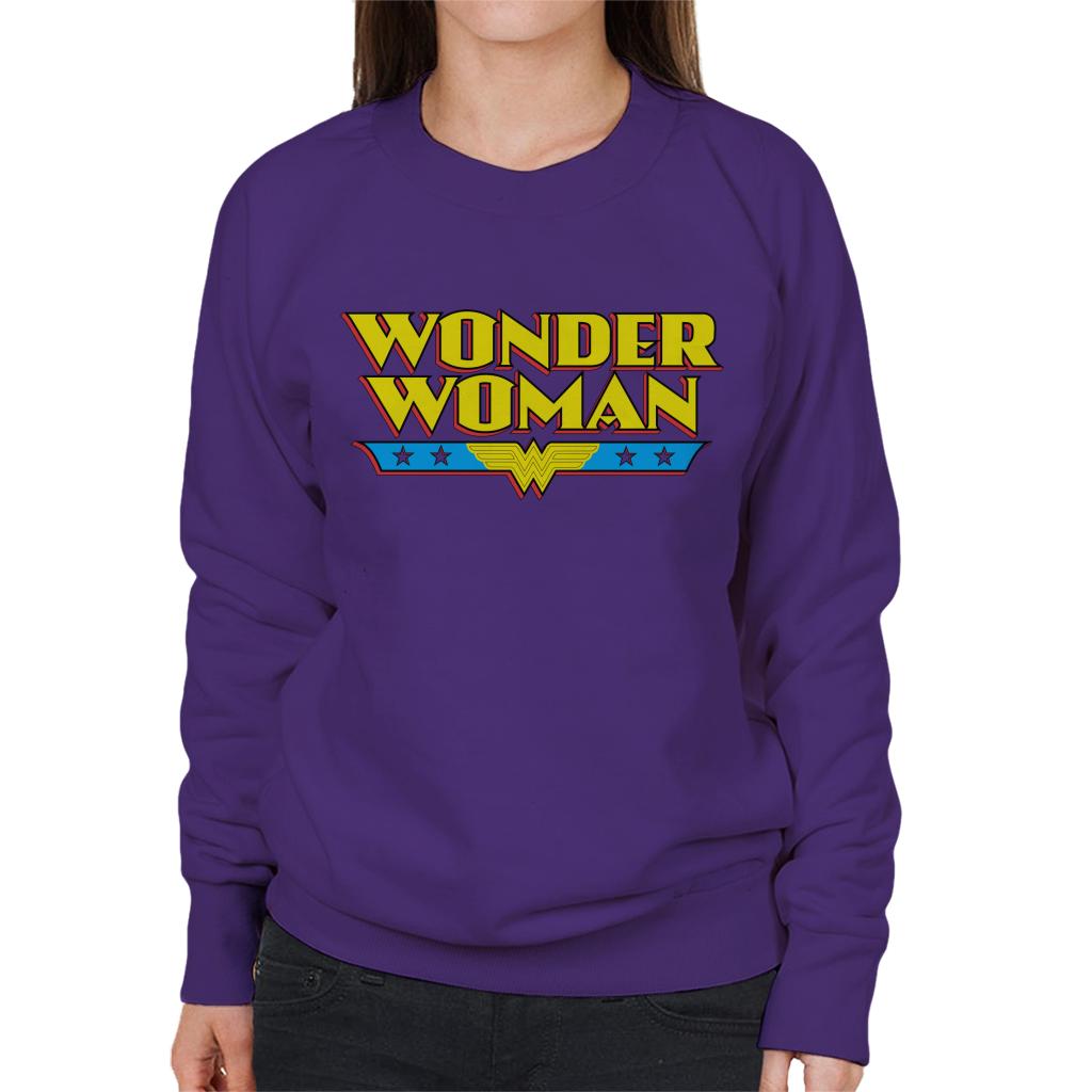 Wonder Woman Yellow Logo Women's Sweatshirt-ALL + EVERY