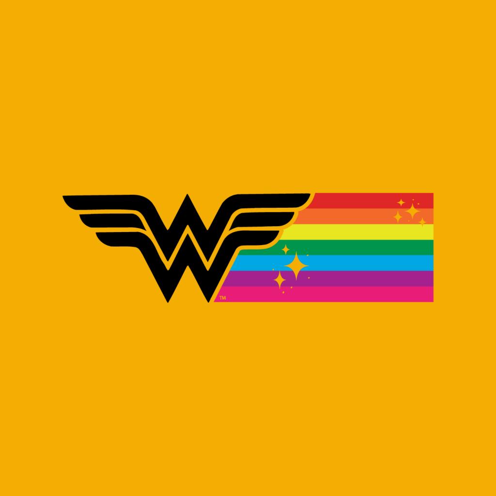 Wonder Woman Black Logo Rainbow Women's T-Shirt-ALL + EVERY