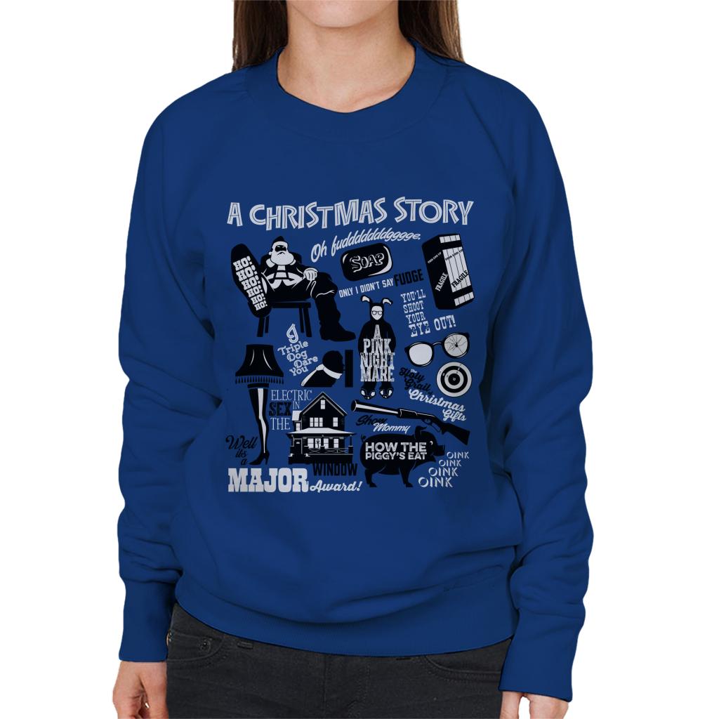 A Christmas Story Quote Montage Women's Sweatshirt