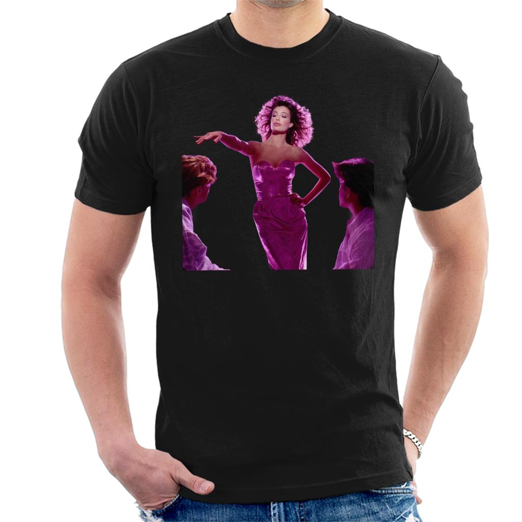 Weird Science Lisa Wearing Pink Dress Men's T-Shirt-ALL + EVERY