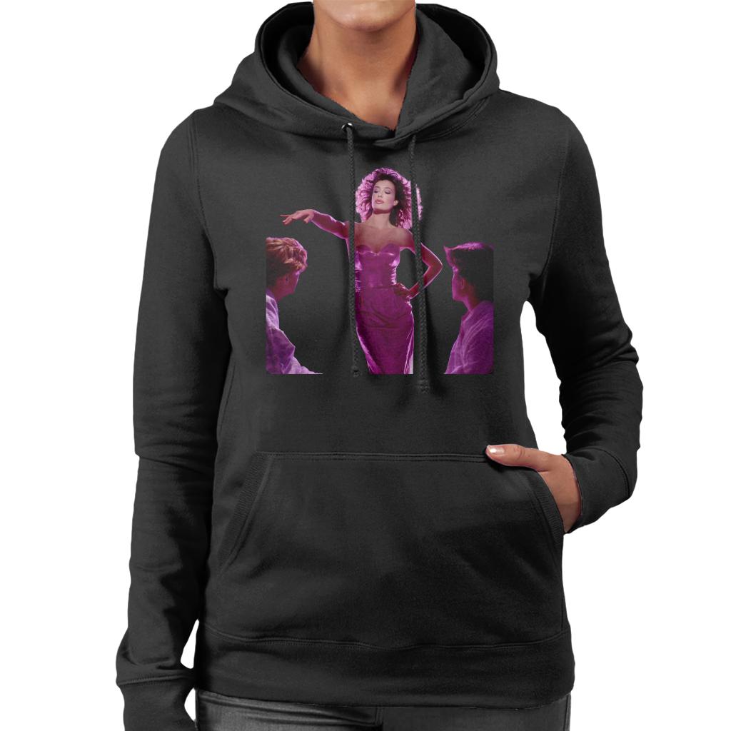 Weird Science Lisa Wearing Pink Dress Women's Hooded Sweatshirt-ALL + EVERY