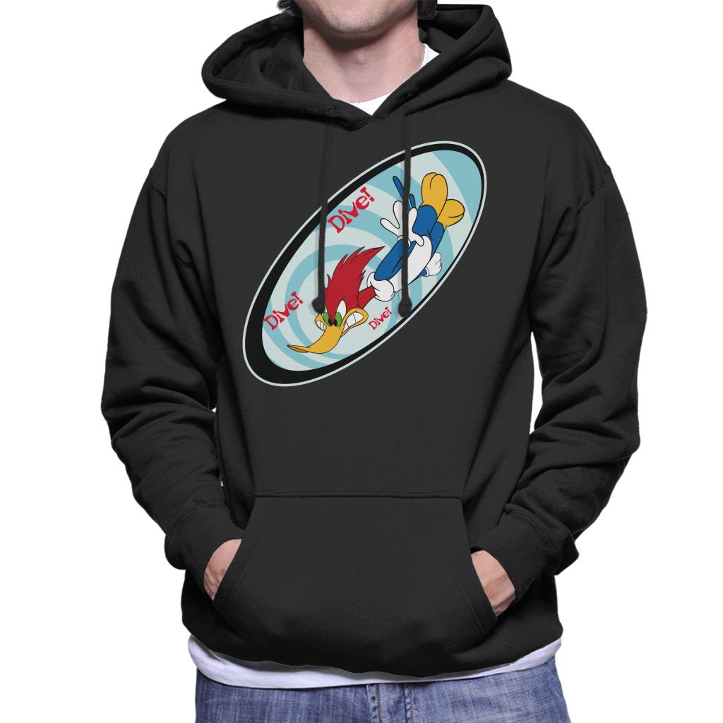 Woody Woodpecker Dive Dive Dive Men's Hooded Sweatshirt-ALL + EVERY