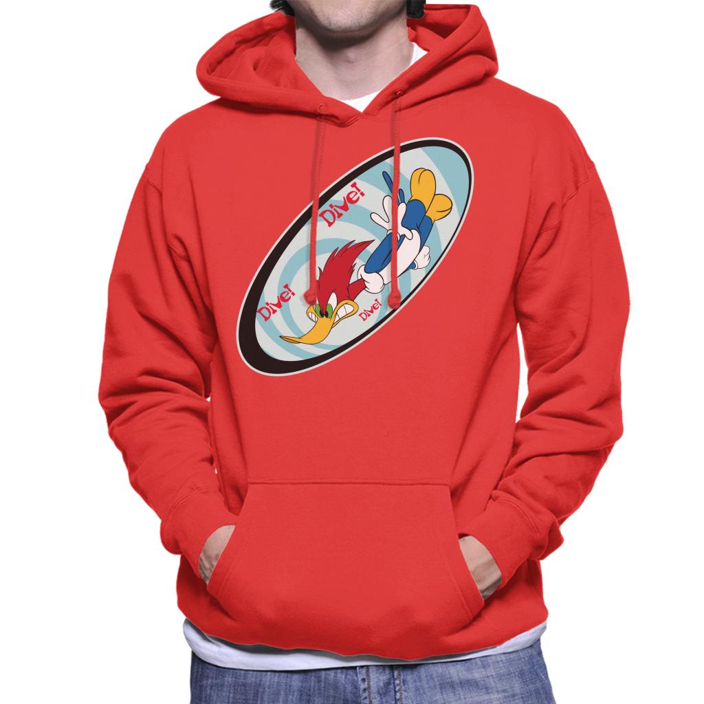 Woody Woodpecker Dive Dive Dive Men's Hooded Sweatshirt-ALL + EVERY