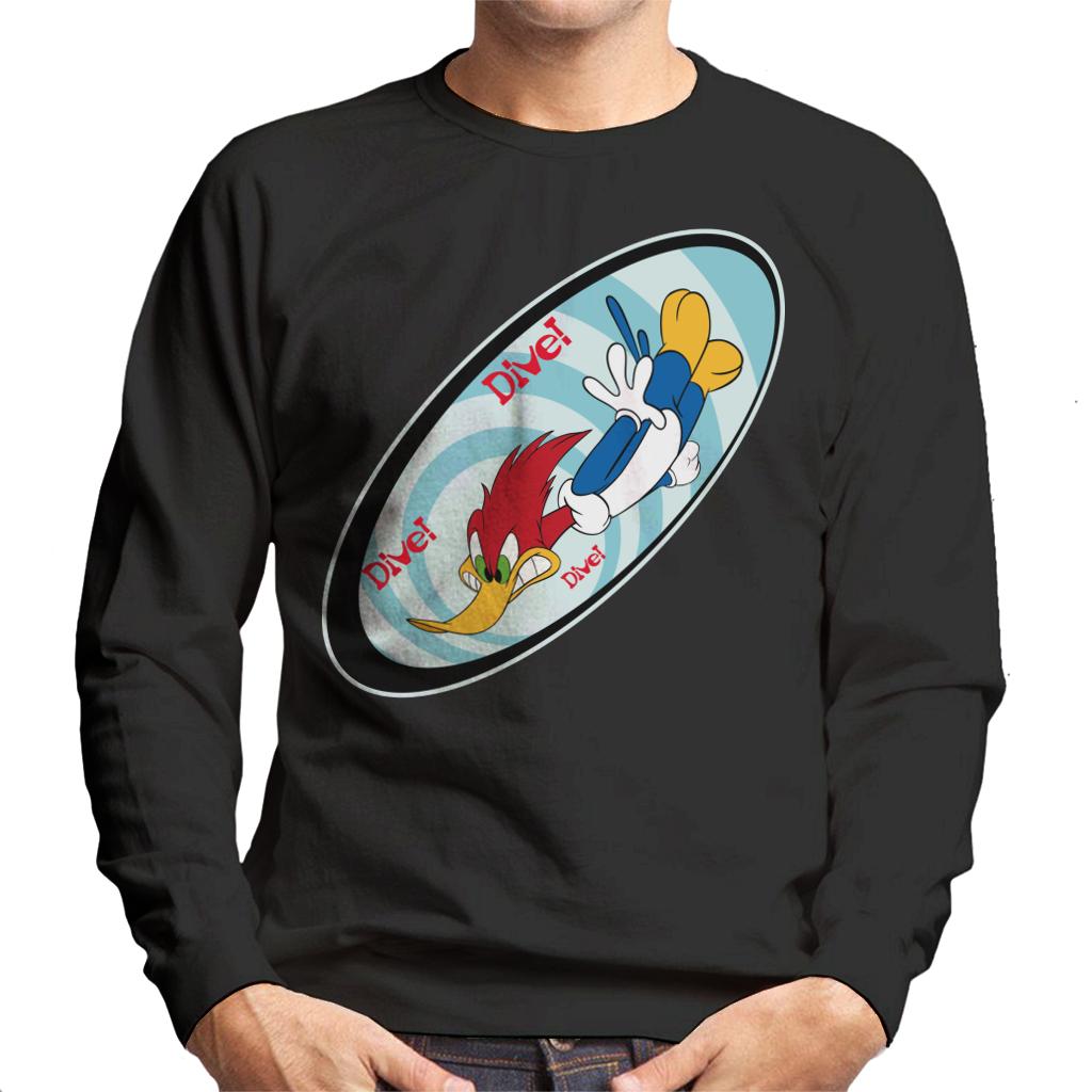 Woody Woodpecker Dive Dive Dive Men's Sweatshirt-ALL + EVERY