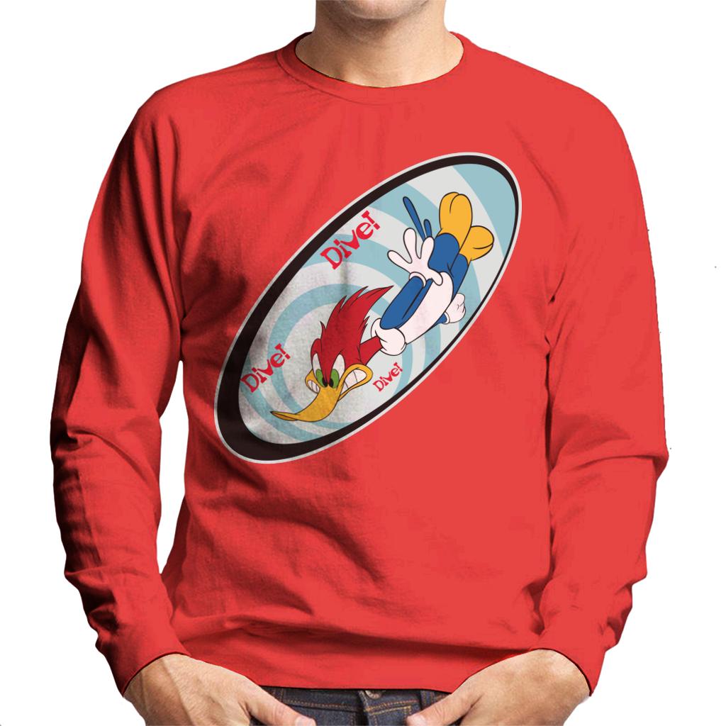 Woody Woodpecker Dive Dive Dive Men's Sweatshirt-ALL + EVERY