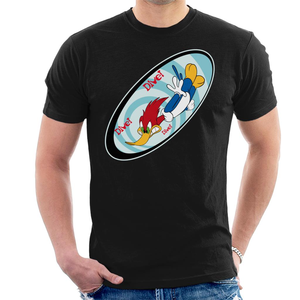 Woody Woodpecker Dive Dive Dive Men's T-Shirt-ALL + EVERY