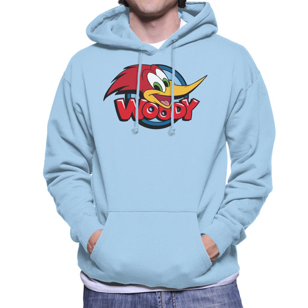 Woody Woodpecker Character Head Woody Logo Men's Hooded Sweatshirt-ALL + EVERY