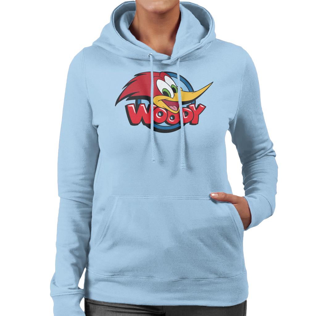 Woody Woodpecker Character Head Woody Logo Women's Hooded Sweatshirt-ALL + EVERY