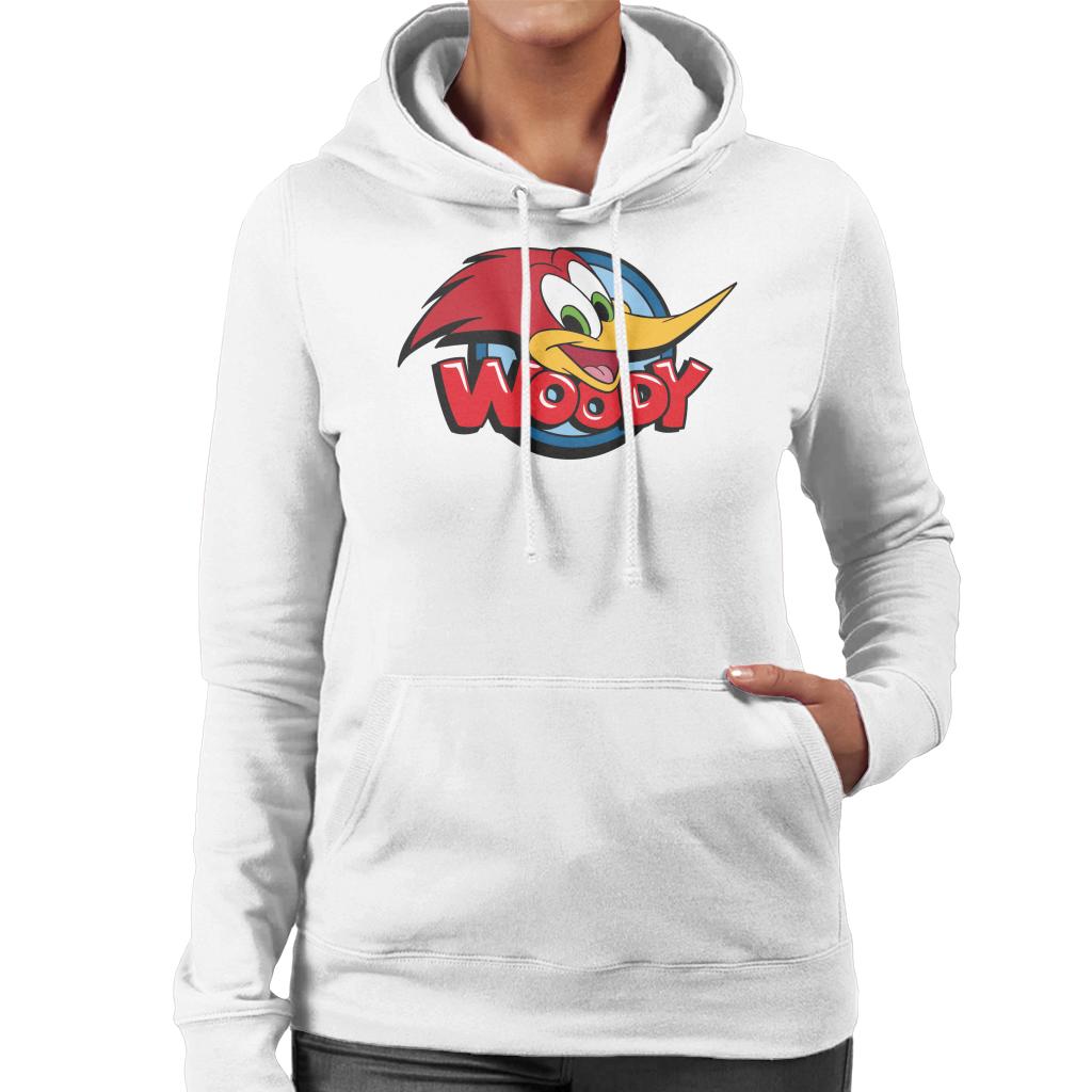 Woody Woodpecker Character Head Woody Logo Women's Hooded Sweatshirt-ALL + EVERY