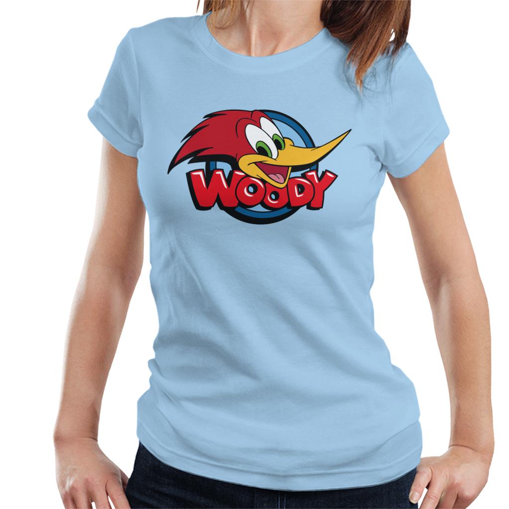 Woody Woodpecker Character Head Woody Logo Women's T-Shirt-ALL + EVERY