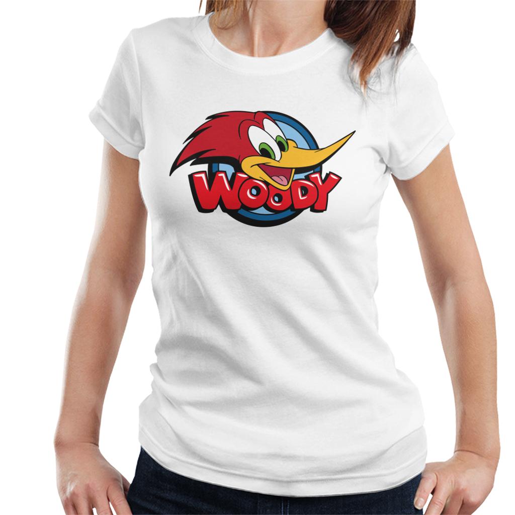 Woody Woodpecker Character Head Woody Logo Women's T-Shirt-ALL + EVERY