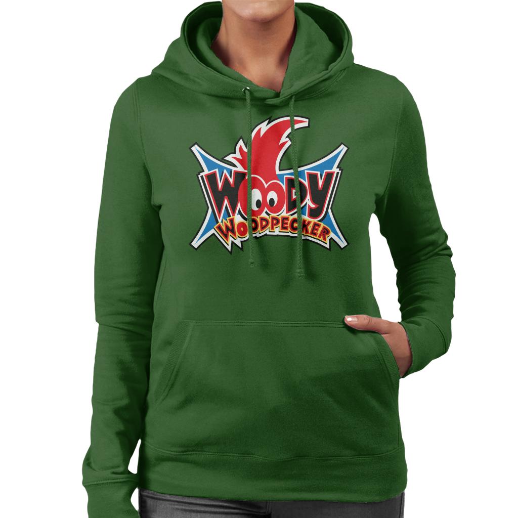 Woody Woodpecker Eyes Logo Women's Hooded Sweatshirt-ALL + EVERY