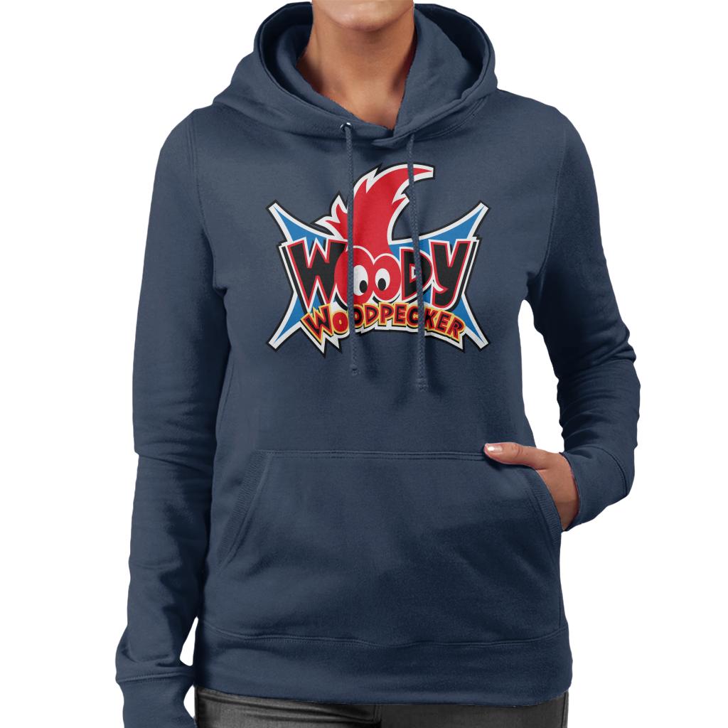 Woody Woodpecker Eyes Logo Women's Hooded Sweatshirt-ALL + EVERY