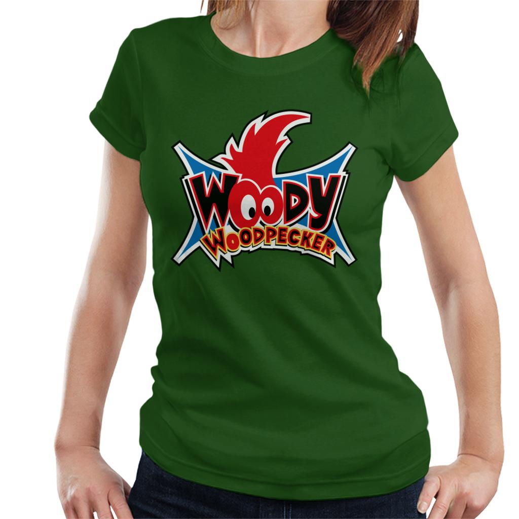 Woody Woodpecker Eyes Logo Women's T-Shirt-ALL + EVERY