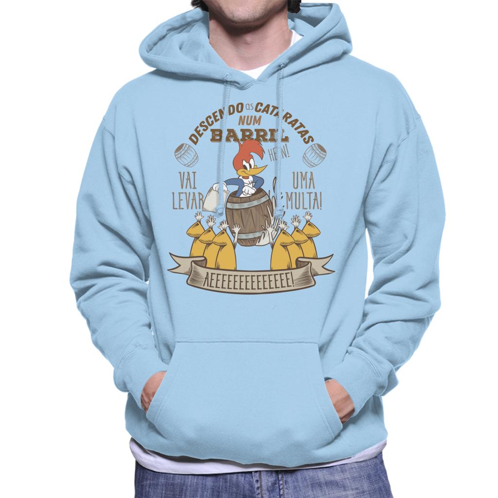 Woody Woodpecker Descendo As Cataratas Num Barril Men's Hooded Sweatshirt-ALL + EVERY