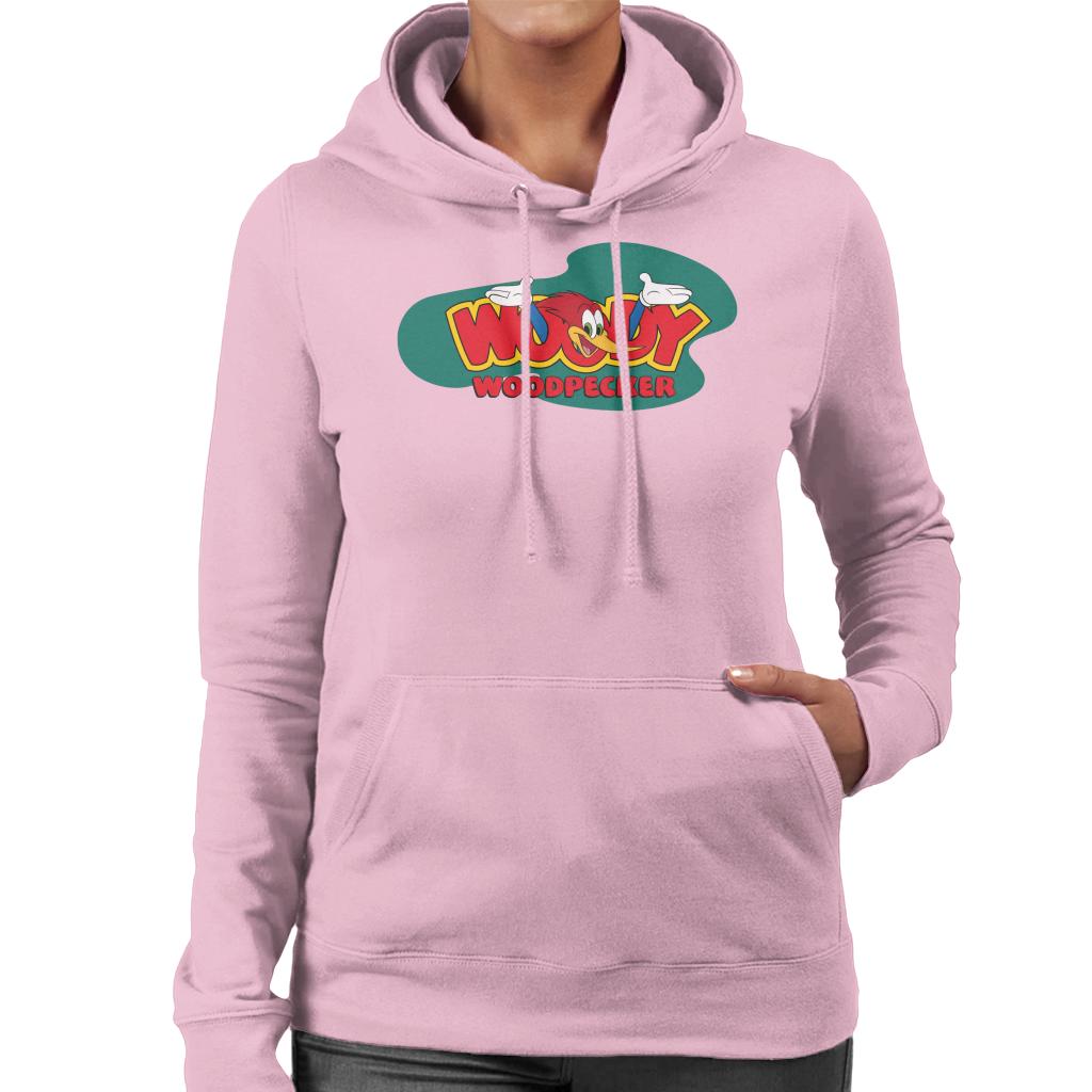 Woody Woodpecker Arms Through Os Logo Women's Hooded Sweatshirt-ALL + EVERY