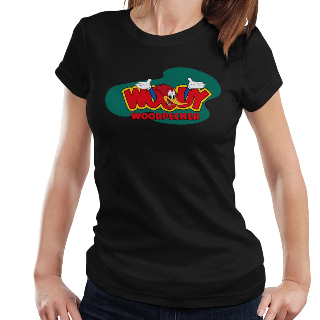 Woody Woodpecker Arms Through Os Logo Women's T-Shirt-ALL + EVERY