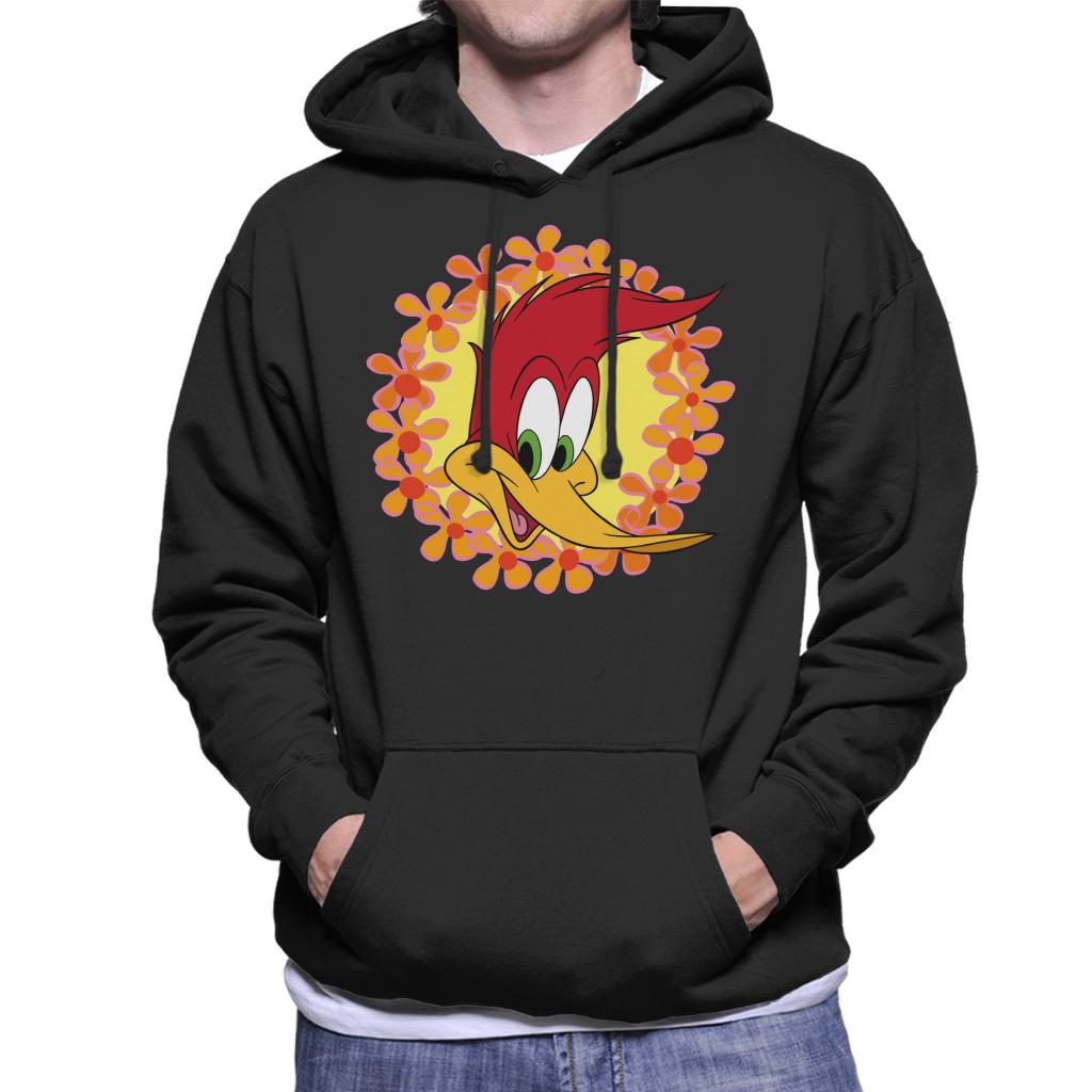 Woody Woodpecker Floral Border Men's Hooded Sweatshirt-ALL + EVERY