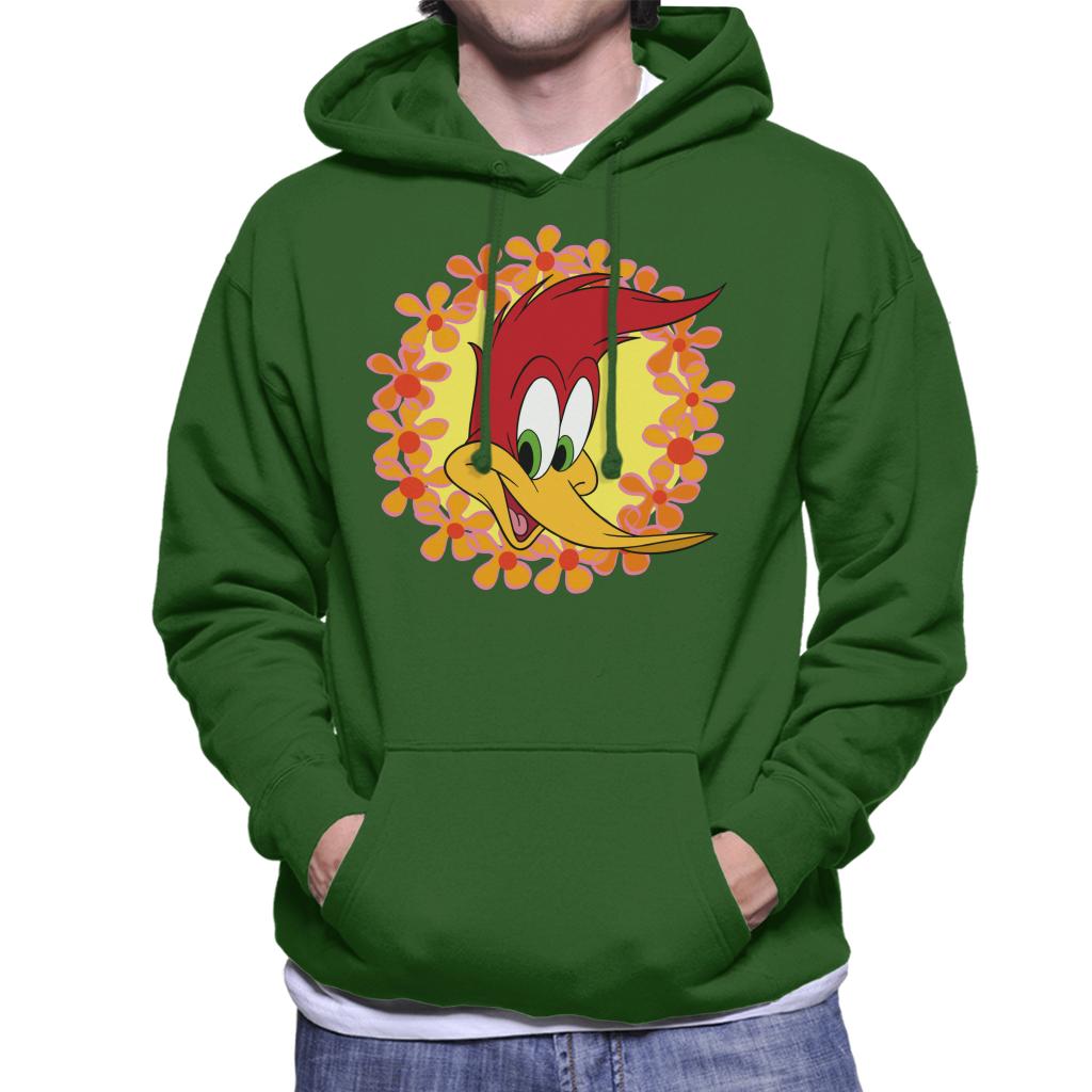 Woody Woodpecker Floral Border Men's Hooded Sweatshirt-ALL + EVERY