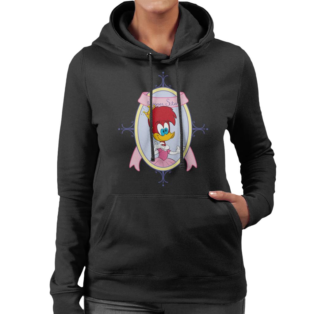 Woody Woodpecker Winnie Woodpecker Super Star Women's Hooded Sweatshirt-ALL + EVERY