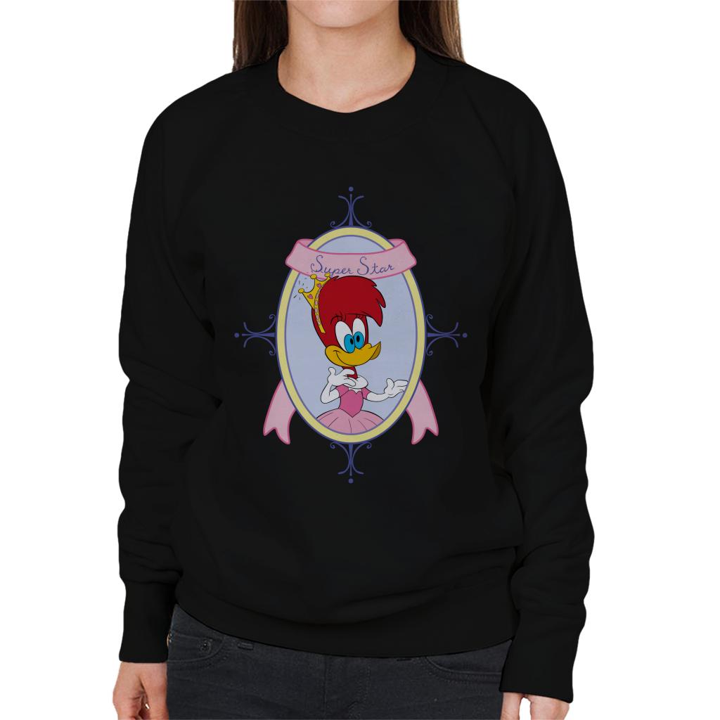 Woody Woodpecker Winnie Woodpecker Super Star Women's Sweatshirt-ALL + EVERY