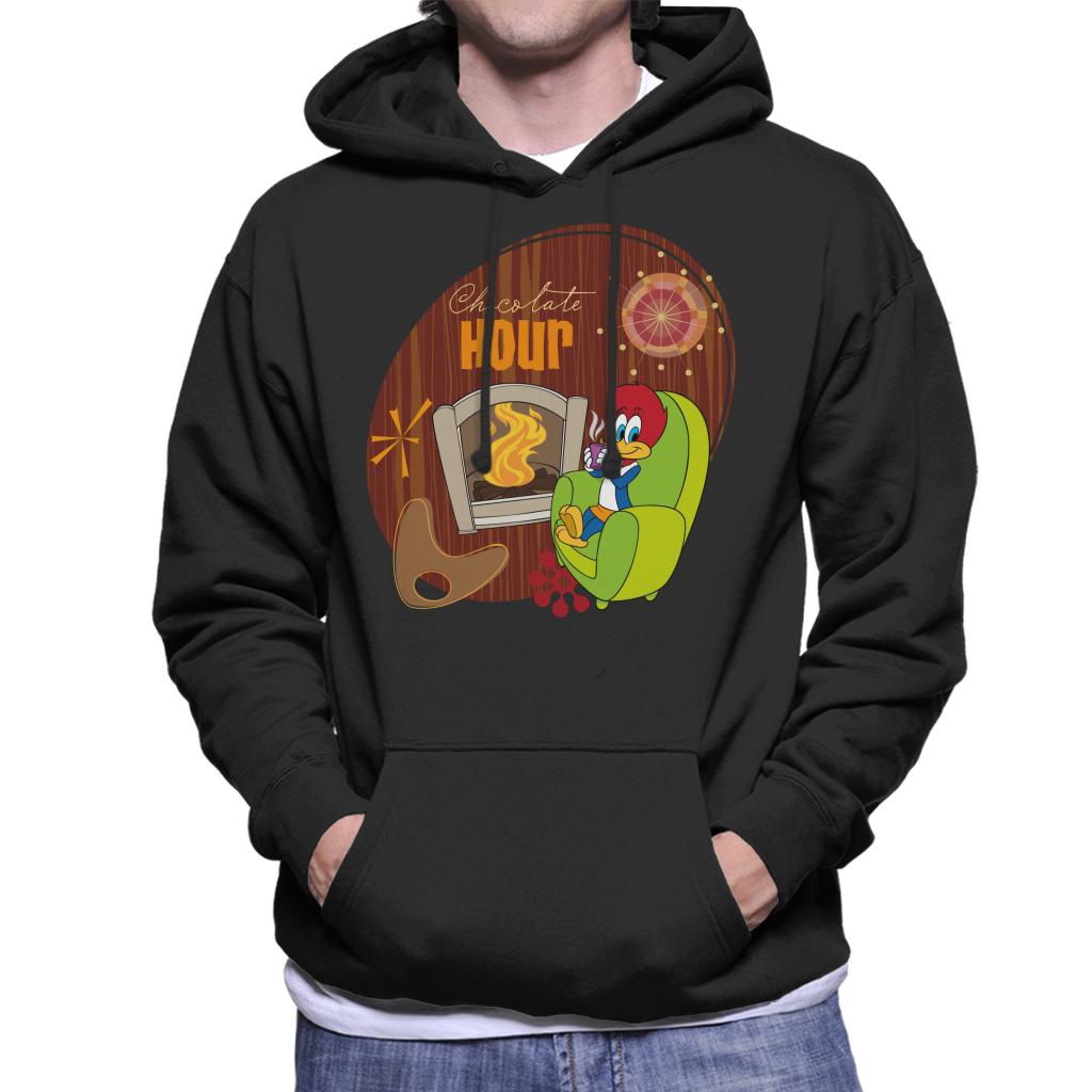 Woody Woodpecker Winnie Woodpecker Chocolate Hour Men's Hooded Sweatshirt-ALL + EVERY