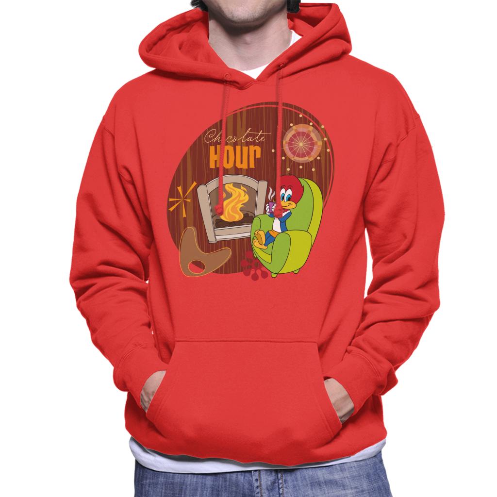 Woody Woodpecker Winnie Woodpecker Chocolate Hour Men's Hooded Sweatshirt-ALL + EVERY