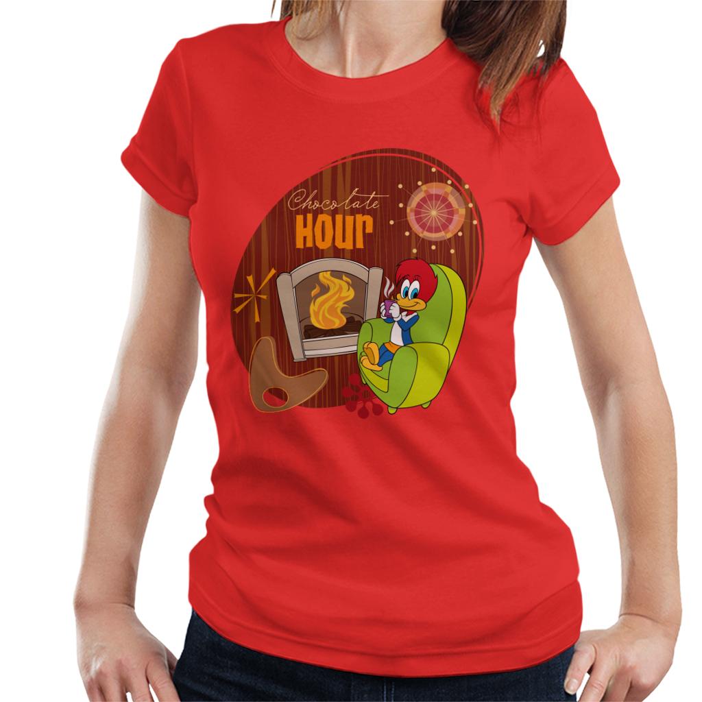 Woody Woodpecker Winnie Woodpecker Chocolate Hour Women's T-Shirt-ALL + EVERY