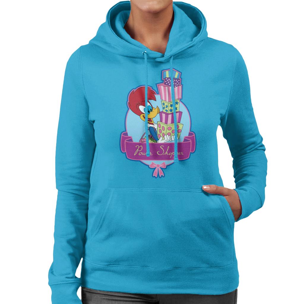 Woody Woodpecker Winnie Woodpecker Power Shopper Women's Hooded Sweatshirt-ALL + EVERY