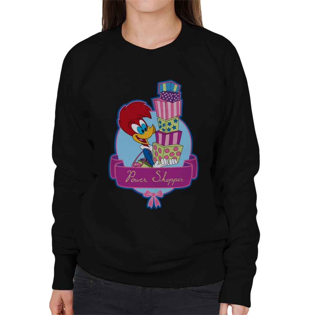 Woody Woodpecker Winnie Woodpecker Power Shopper Women's Sweatshirt-ALL + EVERY