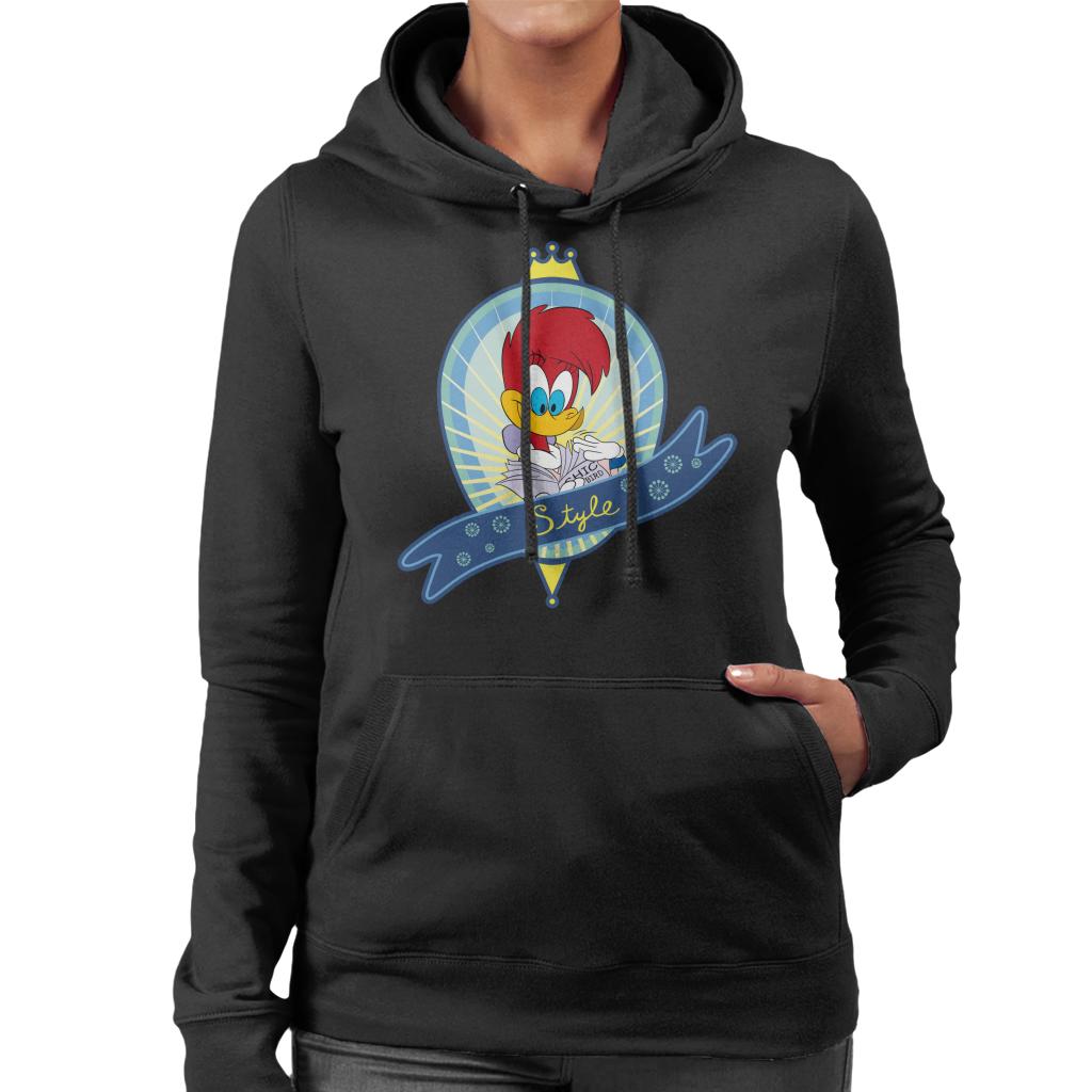 Woody Woodpecker Winnie Style Women's Hooded Sweatshirt-ALL + EVERY