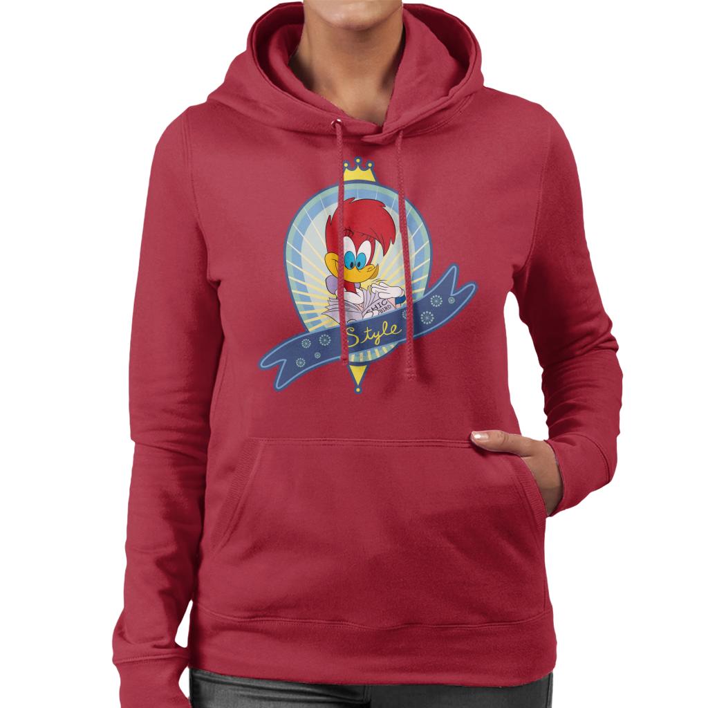 Woody Woodpecker Winnie Style Women's Hooded Sweatshirt-ALL + EVERY