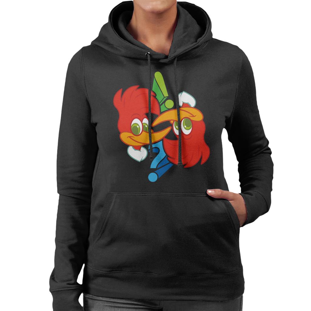 Woody Woodpecker Winnie Question Mark Women's Hooded Sweatshirt-ALL + EVERY