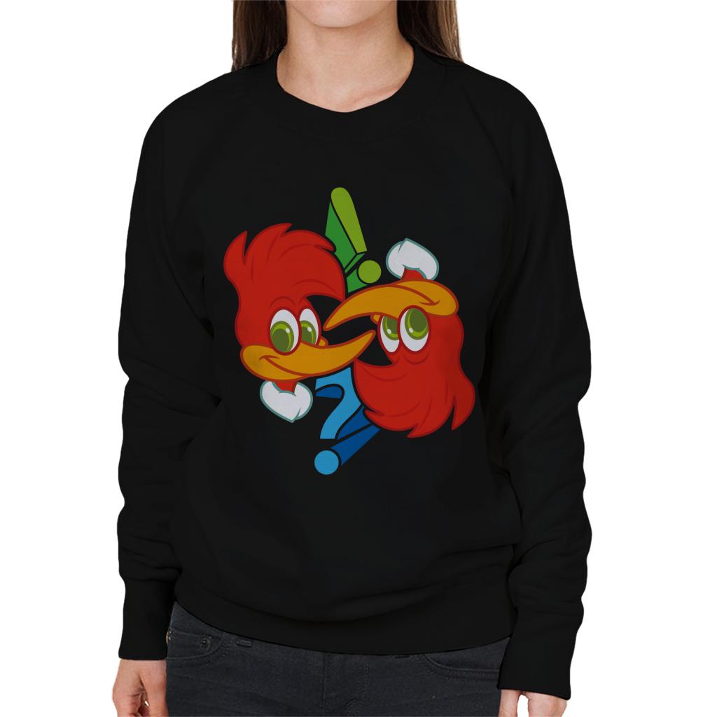 Woody Woodpecker Winnie Question Mark Women's Sweatshirt-ALL + EVERY