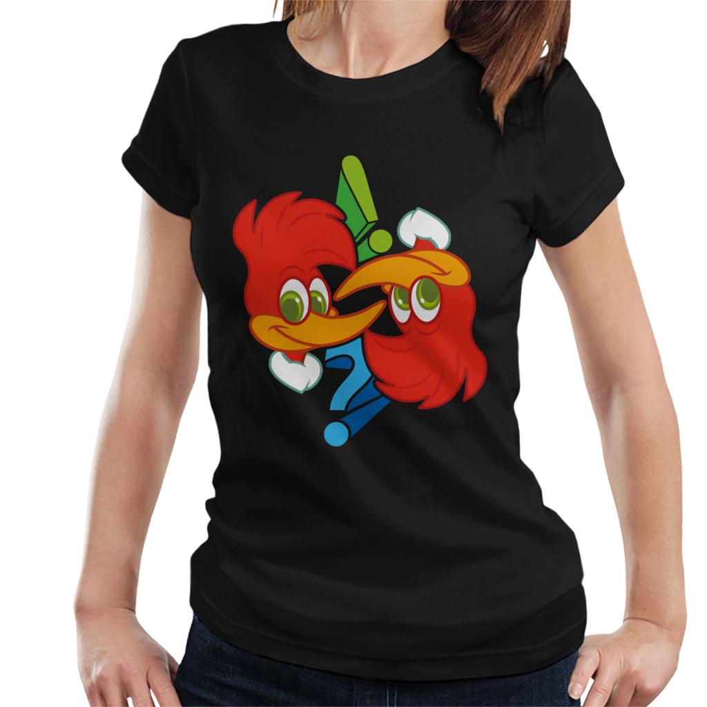 Woody Woodpecker Winnie Question Mark Women's T-Shirt-ALL + EVERY