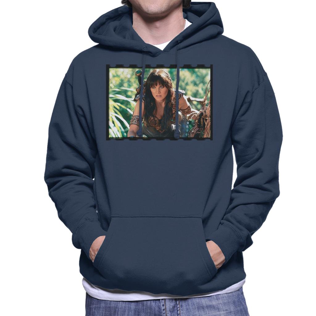 Xena Warrior Princess Spying Men's Hooded Sweatshirt-ALL + EVERY