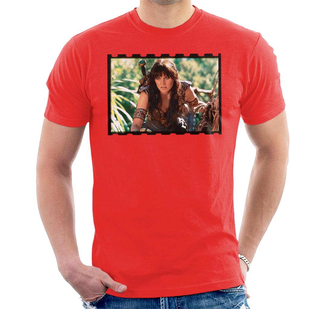 Xena Warrior Princess Spying Men's T-Shirt-ALL + EVERY