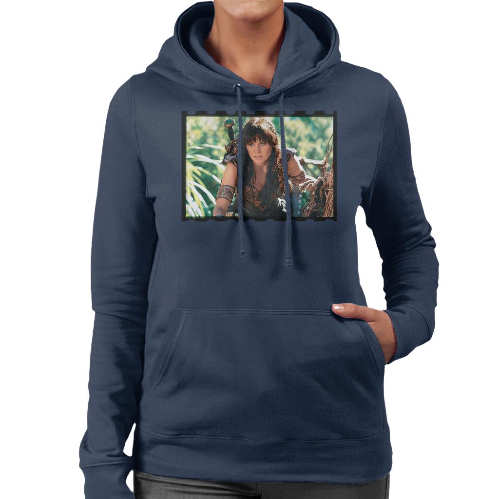 Xena Warrior Princess Spying Women's Hooded Sweatshirt-ALL + EVERY