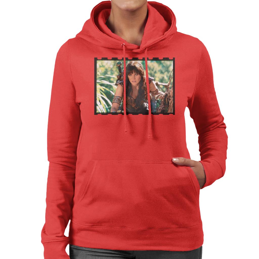 Xena Warrior Princess Spying Women's Hooded Sweatshirt-ALL + EVERY