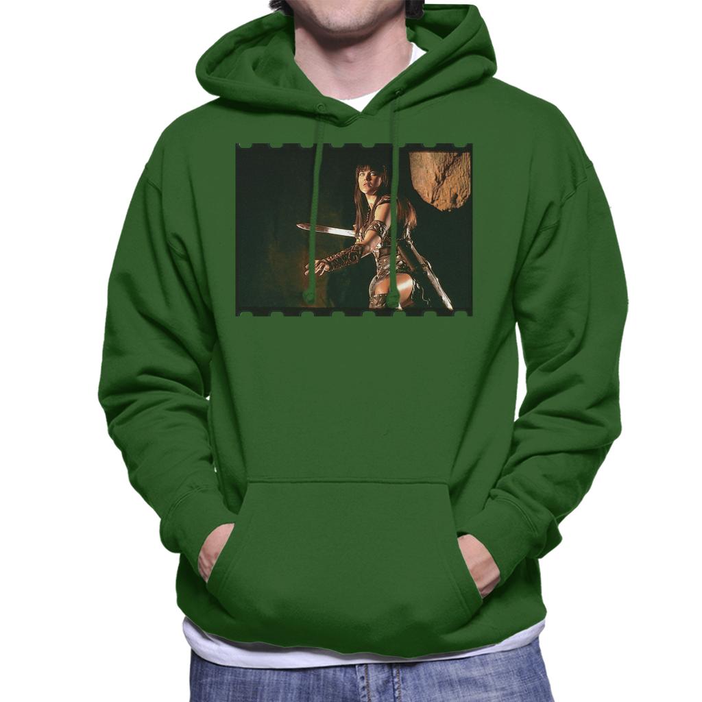 Xena Warrior Princess Fighting Men's Hooded Sweatshirt-ALL + EVERY