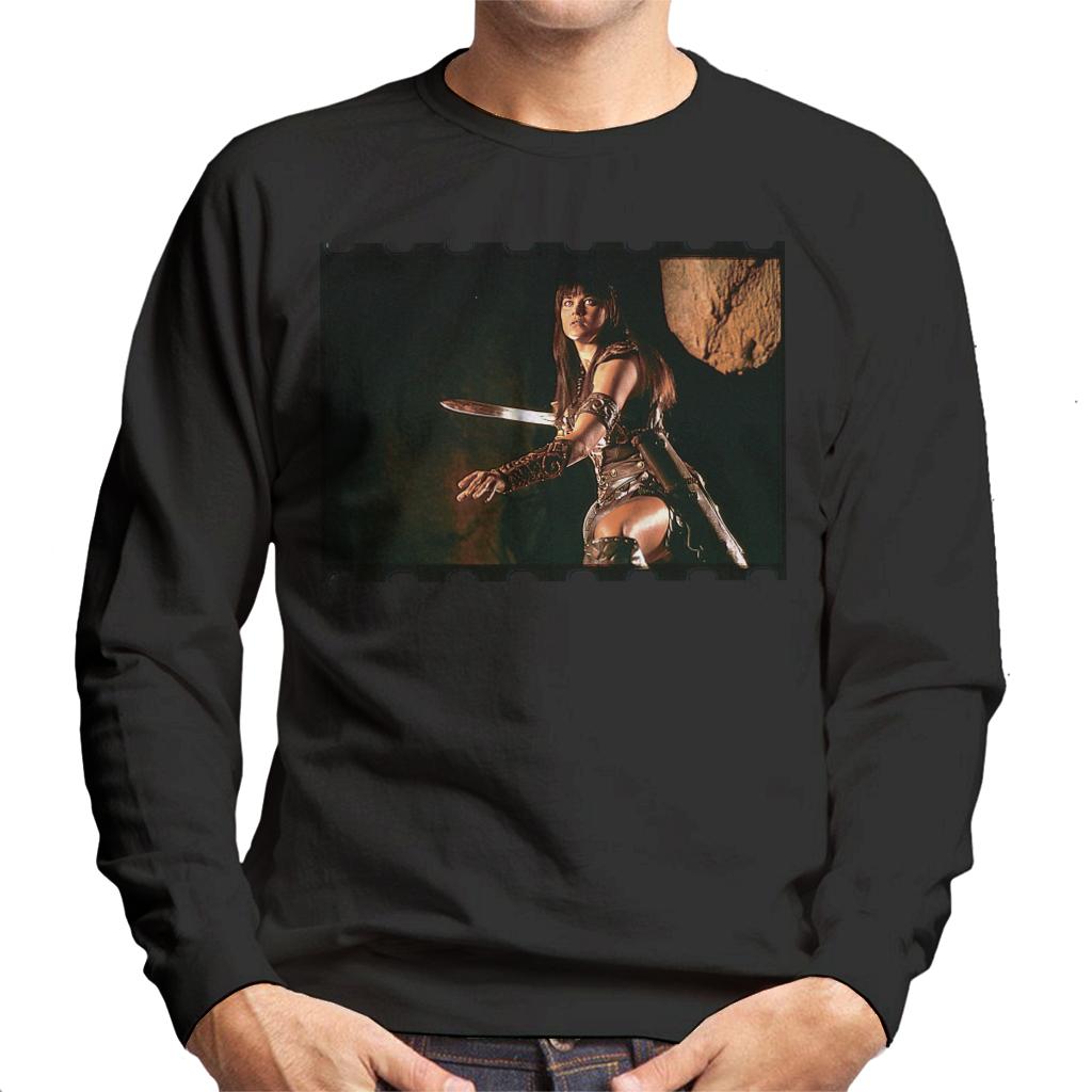 Xena Warrior Princess Fighting Men's Sweatshirt-ALL + EVERY