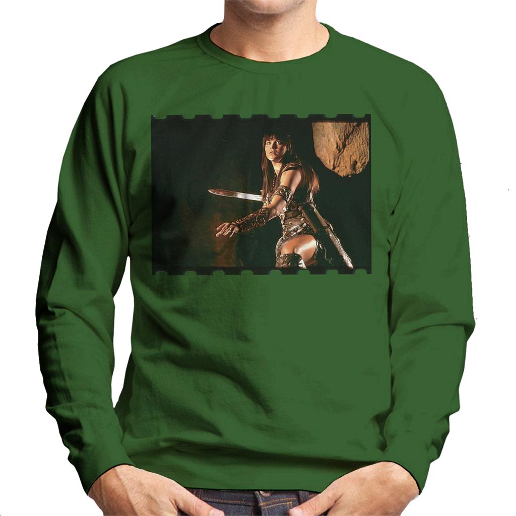 Xena Warrior Princess Fighting Men's Sweatshirt-ALL + EVERY