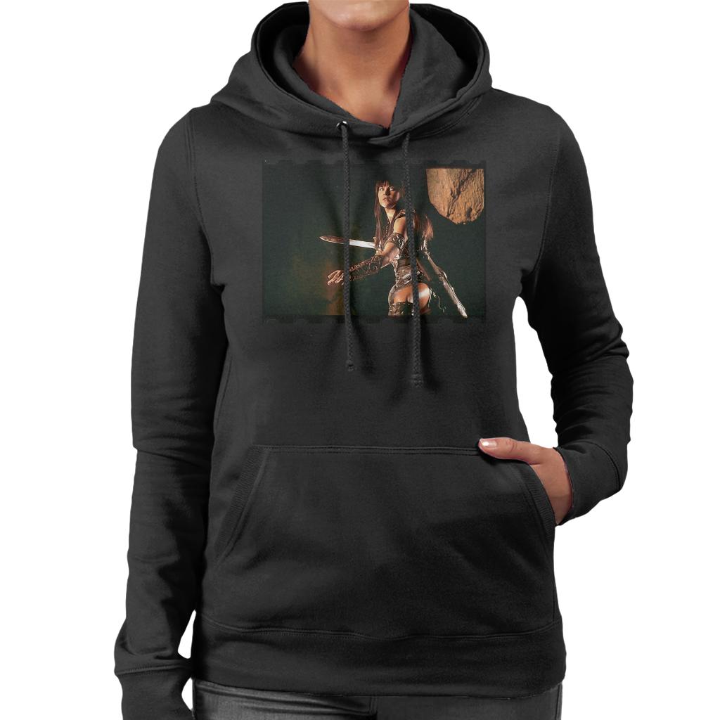 Xena Warrior Princess Fighting Women's Hooded Sweatshirt-ALL + EVERY