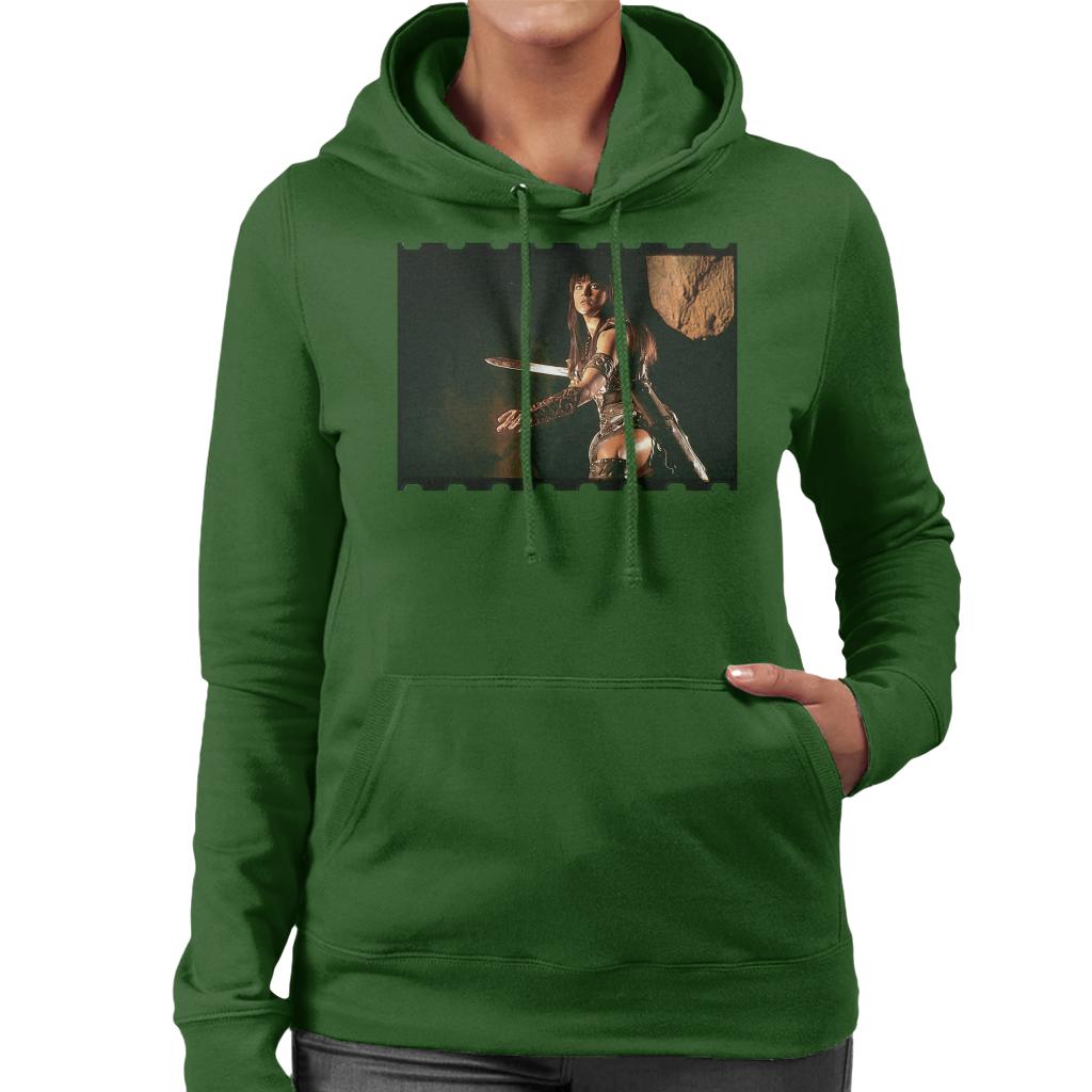 Xena Warrior Princess Fighting Women's Hooded Sweatshirt-ALL + EVERY