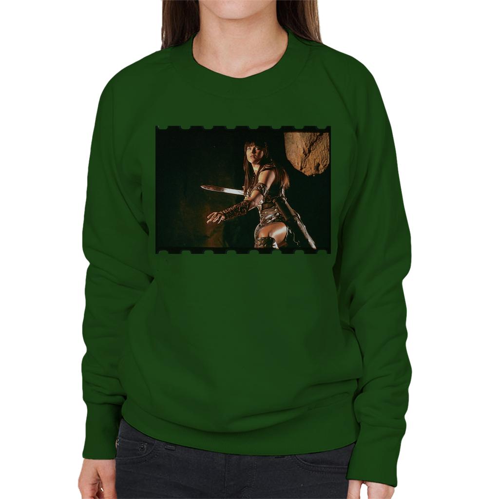 Xena Warrior Princess Fighting Women's Sweatshirt-ALL + EVERY