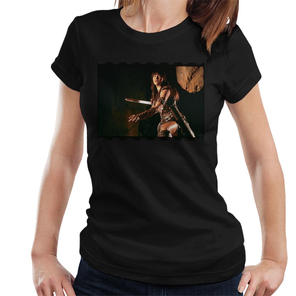 Xena Warrior Princess Fighting Women's T-Shirt-ALL + EVERY