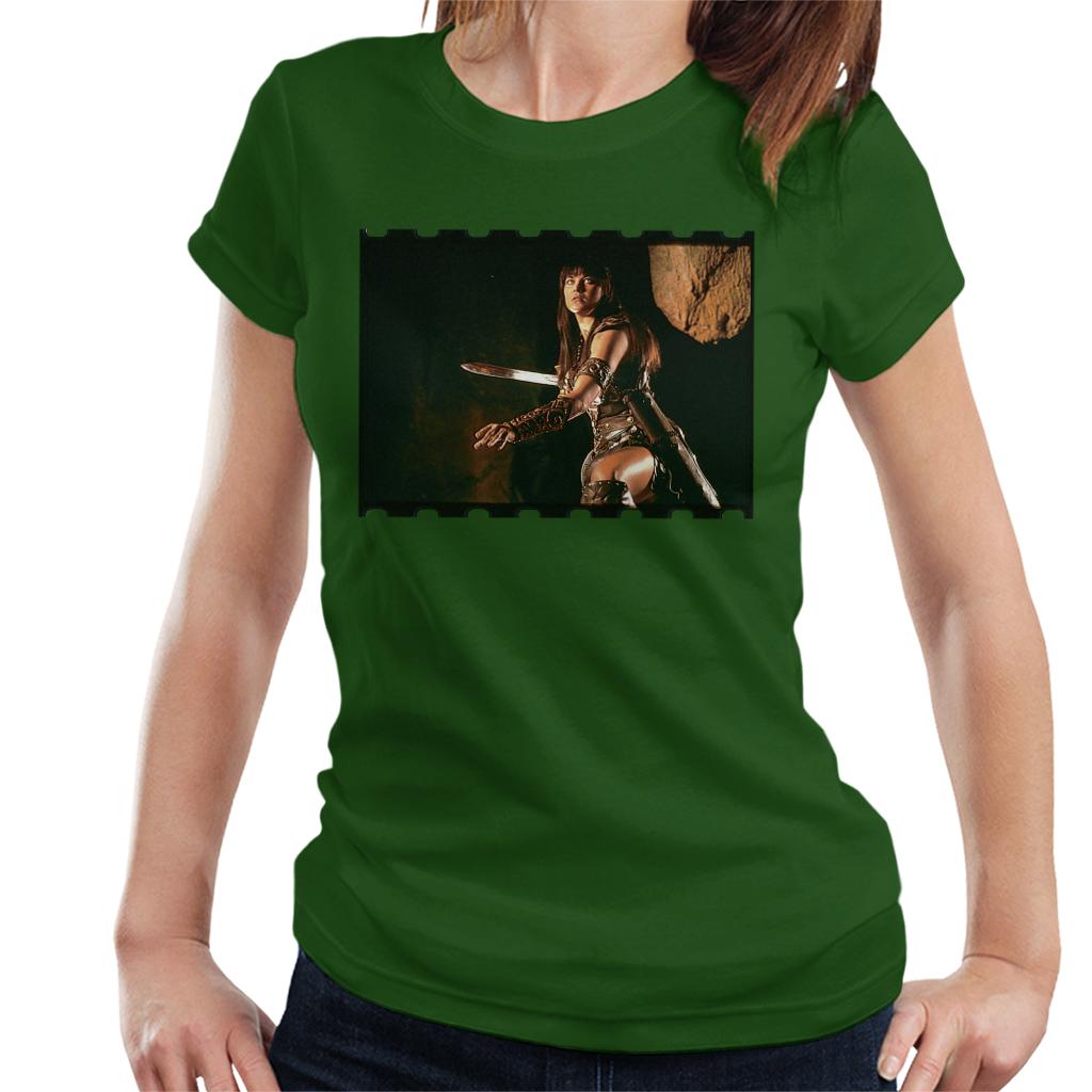 Xena Warrior Princess Fighting Women's T-Shirt-ALL + EVERY